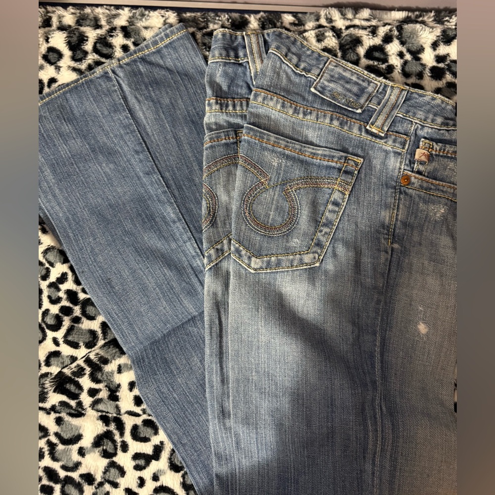 Big Star Sweet Low Rise Light Blue Boot Cut Jeans 28R